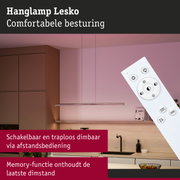 Moderne bruine Lesko hanglamp met afstandsbediening voor traploos dimmen in keuken