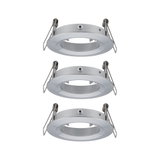 Ronde inbouwframe van geborsteld aluminium in zilver met veerclips voor LED-spotjes