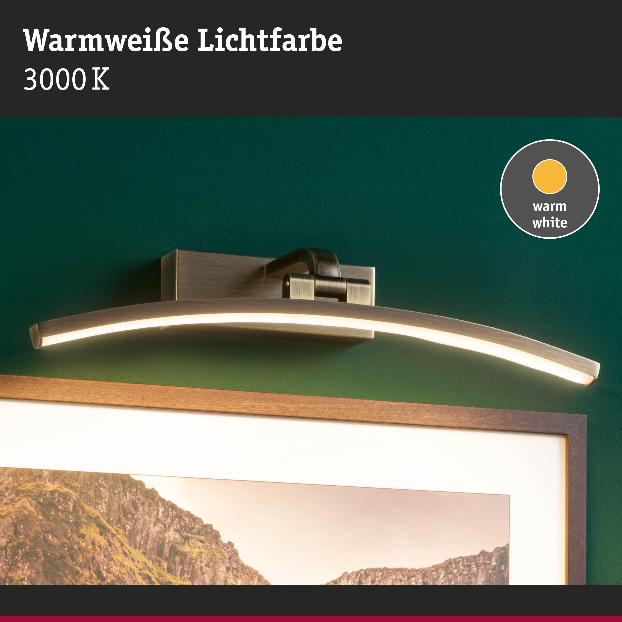 LED-Bilderleuchte aus gebürstetem Metall in warmweiß 3000K für stimmungsvolle Wandbeleuchtung