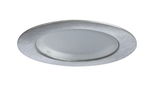 Ronde LED-inbouwspot met geborsteld aluminium zilverkleurige rand voor moderne verlichting