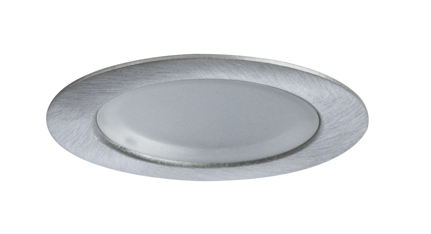 Spot encastré LED rond avec cadre en aluminium brossé argenté pour éclairage moderne