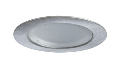 Spot encastré LED rond avec cadre en aluminium brossé argenté pour éclairage moderne