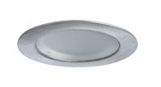 Ronde LED-inbouwspot met geborsteld aluminium zilverkleurige rand voor moderne verlichting