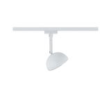 Spot LED moderne blanc en métal sur rail pour un éclairage d'intérieur flexible