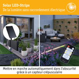 Bande LED solaire avec télécommande et capteur crépusculaire pour éclairage de jardin sans raccordement électrique