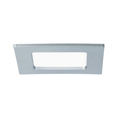 Cadre rectangulaire pour LED encastrée en aluminium argenté pour éclairage intérieur moderne
