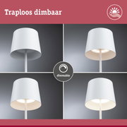 Witte dimbare vloerlamp met eenvoudige metalen lampenkap voor woonverlichting