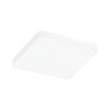 Square white LED ceiling light made of plastic for modern room lighting