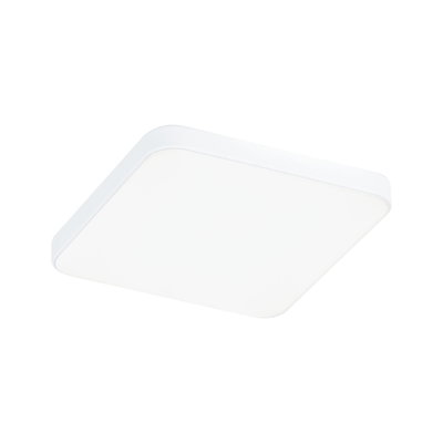 Square white LED ceiling light made of plastic for modern room lighting