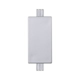 Adaptateur rectangulaire en aluminium argenté pour systèmes de rails, compatible éclairage LED