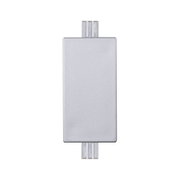 Rechteckiger silberner Aluminium-Adapter für Schienensysteme, geeignet für LED-Beleuchtung