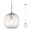 LED Pendant luminaire Ruya E14 max. 20W Glass/Chrome Pendant lamp with ribbed clear glass and chrome metal for modern interior lighting