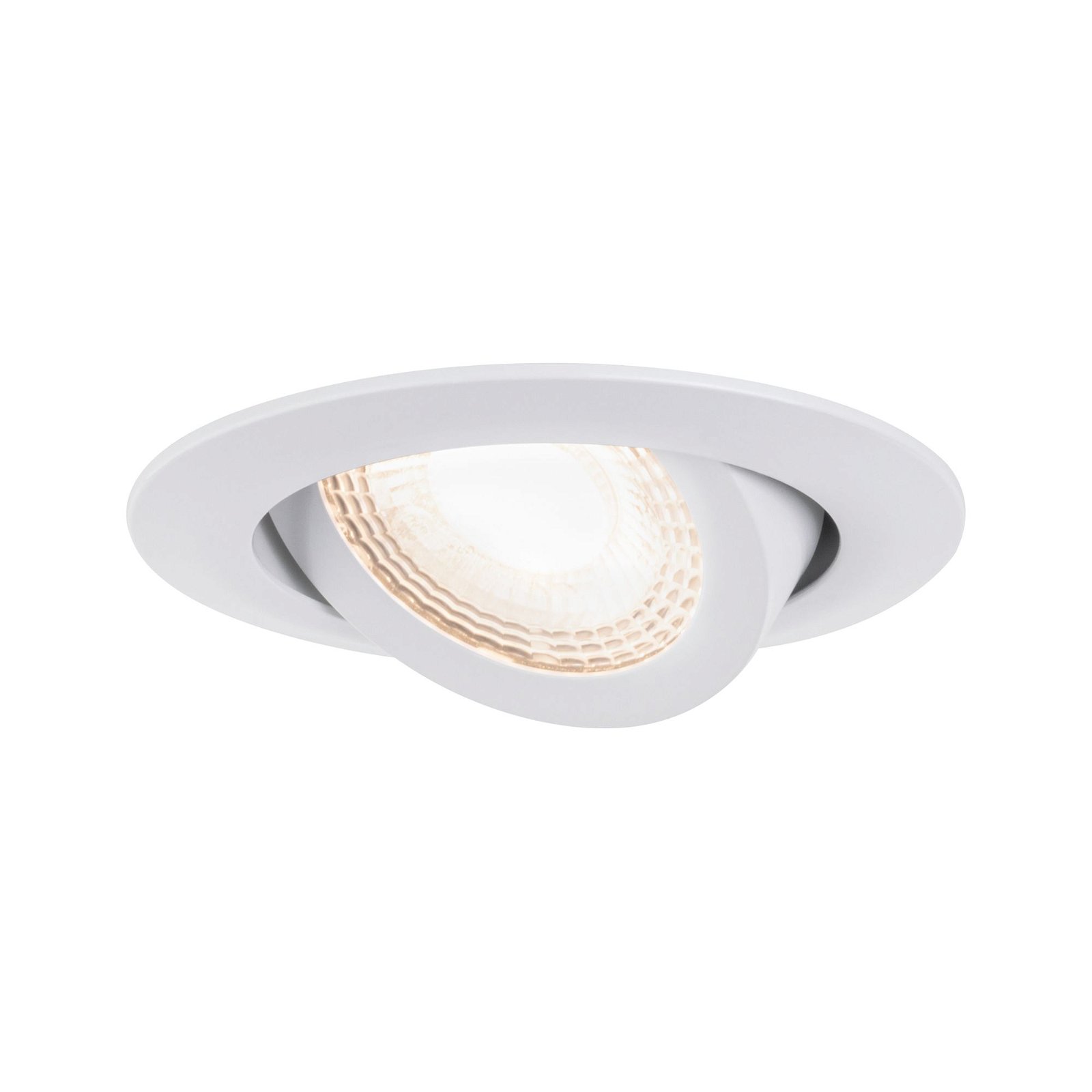 LED Recessed luminaire 3-Step-Dim 3 pack Swivelling round 82mm 70° 3x4,8W 3x450lm 230V dimmable 3000K Matt white