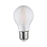 Frosted white LED bulb with E27 base made of glass for energy-efficient lighting