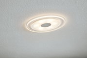 Runde weiße LED-Deckenleuchte mit warmweißem Licht und modernem Design für Wohnräume