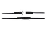 Black extension cable with plug connection and twist lock for LED lighting systems