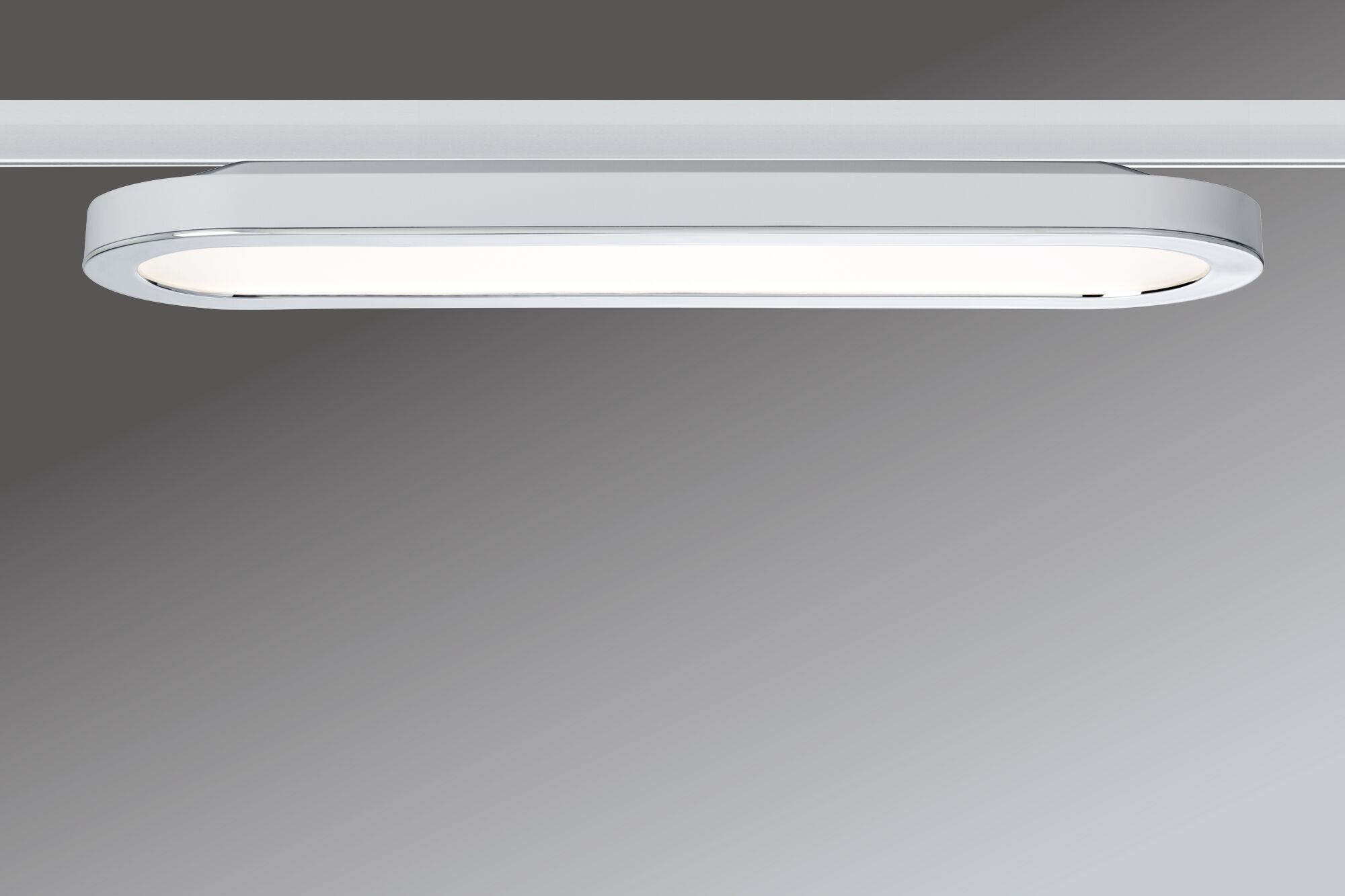 Modern wit LED-plafondlicht met afgeronde rechthoekige vorm en aluminium frame voor woonruimtes