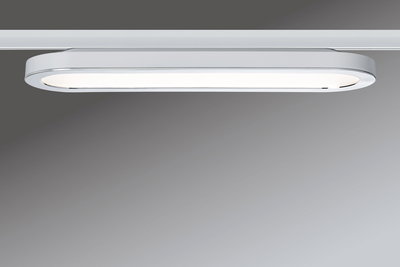 Modern wit LED-plafondlicht met afgeronde rechthoekige vorm en aluminium frame voor woonruimtes