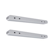 Silberner Aluminium-Wandhalter mit vier Befestigungslöchern für LED-Leuchten und Lampenmontage
