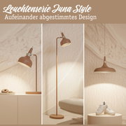 Juna Style Leuchtenserie in Braun mit abgestimmtem Design für moderne Wohnraumbeleuchtung