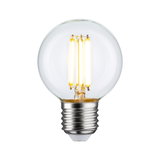 LED-Glühbirne mit klarem Glas und warmweißem Licht, energiesparende Leuchte für Zuhause
