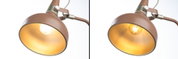 Braune Metall-Wandleuchte mit verstellbarem Arm und warmweißem LED-Leuchtmittel für Wohnräume