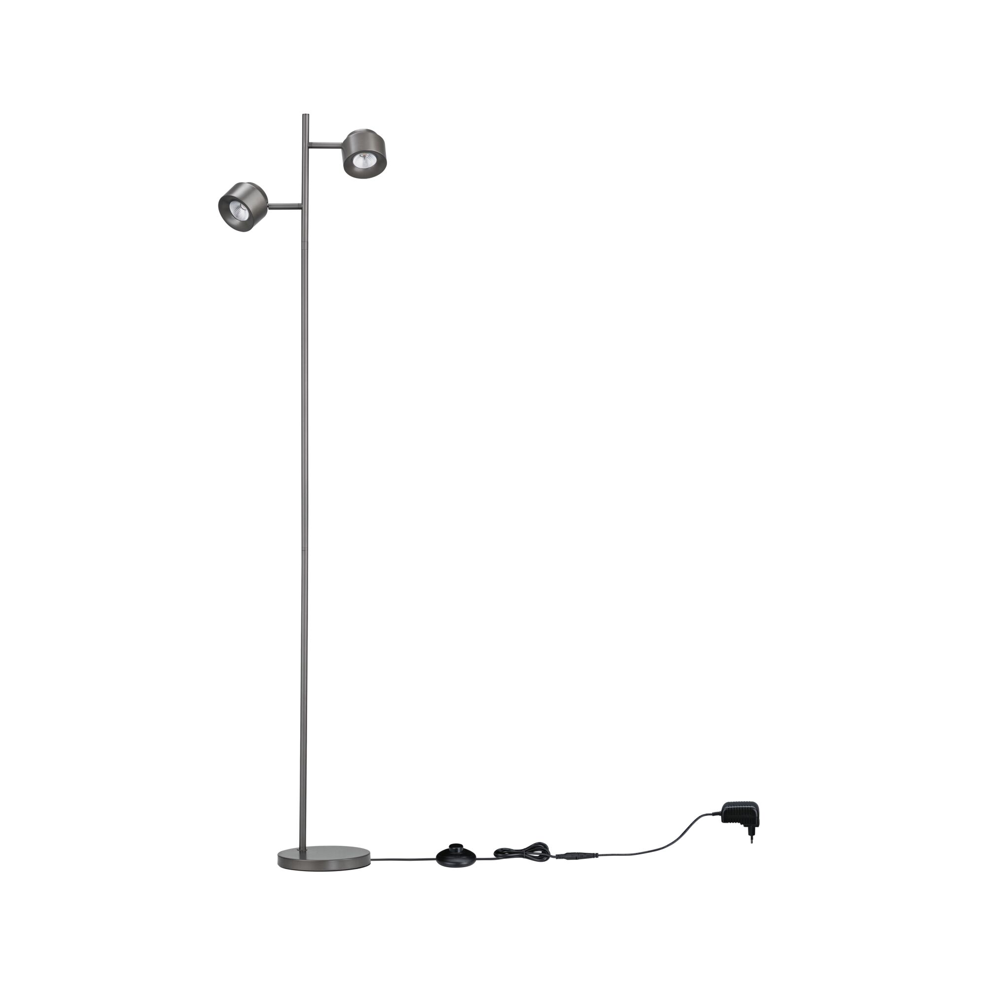 Lampadaire LED Pane 2700K 2x315lm 2x2,2W Titanium