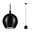 LED Pendant luminaire Shima GU10 max. 10W Black matt Black metal pendant lamp with spherical shade and LED light, ideal for modern interior lighting solutions