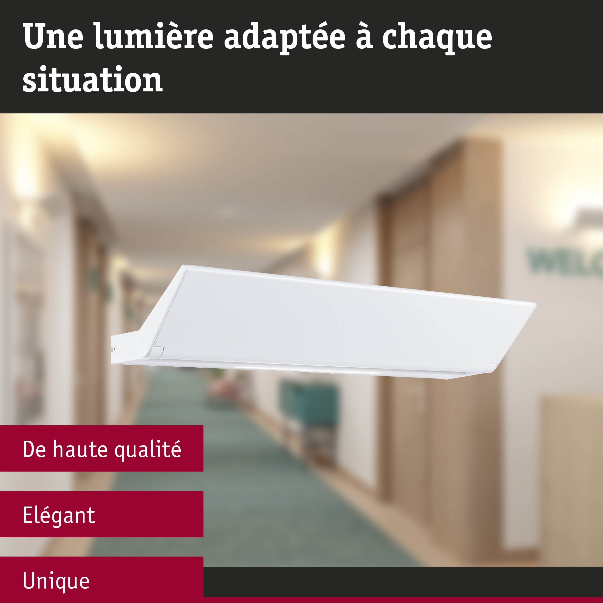 Plafonnier LED blanc au design élégant pour un éclairage intérieur de couloir de haute qualité