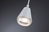 Suspension LED blanche moderne en plastique avec lumière diffuse pour espaces de vie