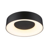 Runde LED-Deckenleuchte in Schwarz mit warmweißem Licht für moderne Wohnräume
