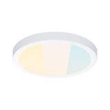 Round white LED ceiling light with adjustable color temperature for modern room lighting
