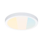 Runde weiße LED-Deckenleuchte mit einstellbarer Farbtemperatur für modernes Raumlicht