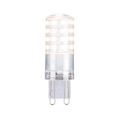 Small transparent LED bulb with G9 base, energy-saving light source for indoor lighting