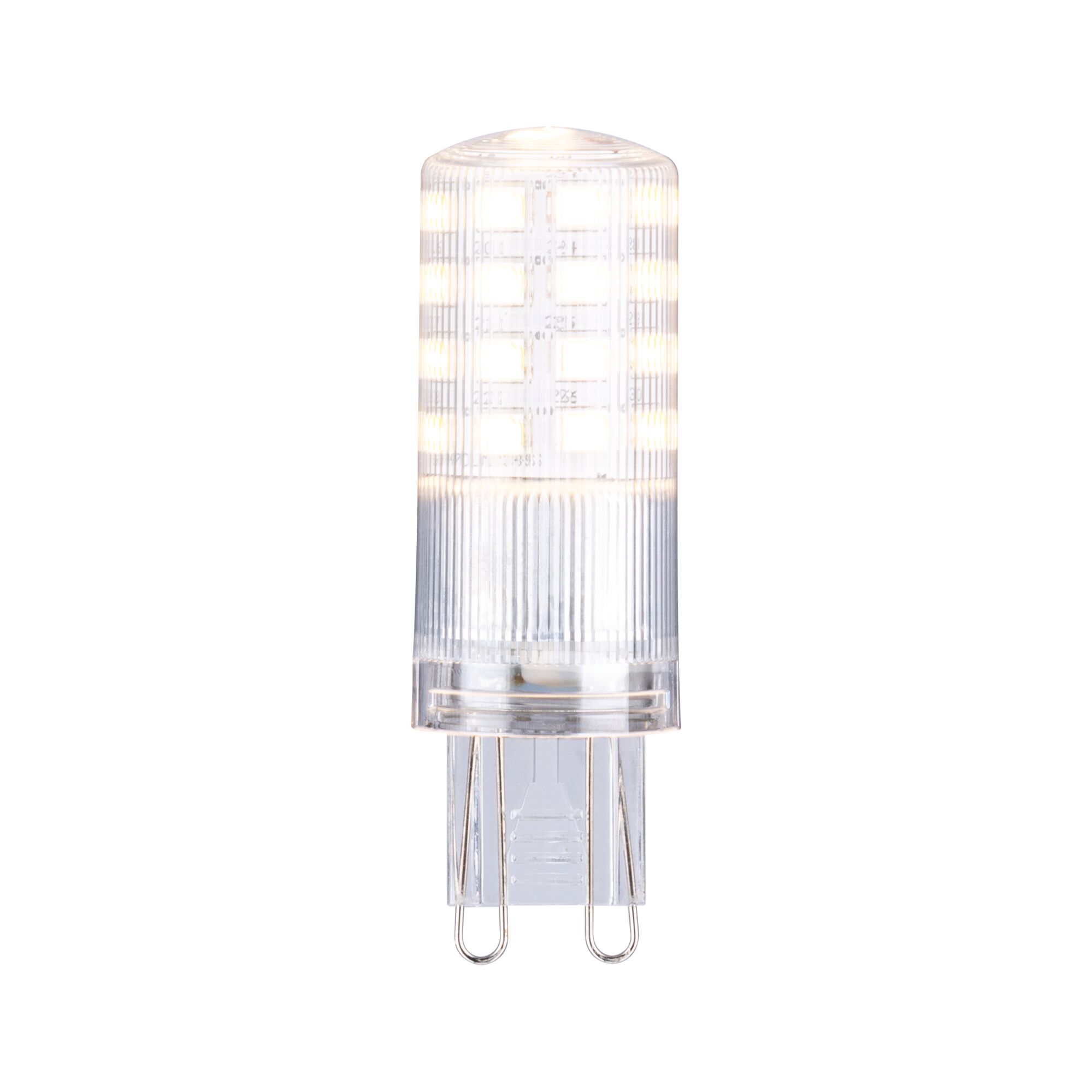 Standaard 230 V LED stiftfitting G9 550lm 4,2W 2700K dimbaar Helder Kleine transparante LED-lamp met G9-fitting, energiezuinige lichtbron voor binnenverlichting