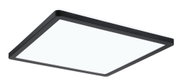 Schwarze quadratische LED-Deckenleuchte mit weißem Diffusor für modernes Raumlicht