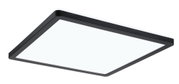 Black square LED ceiling light with white diffuser for modern room lighting