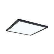 Schwarze quadratische LED-Deckenleuchte mit weißem Diffusor für modernes Raumlicht