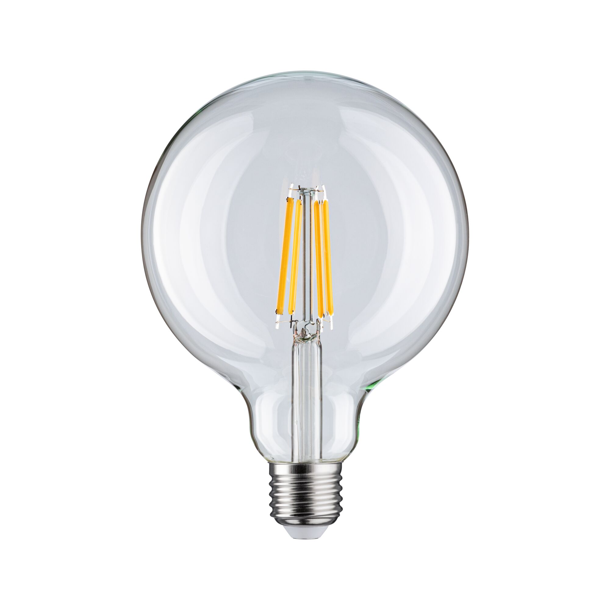 Glasklare LED-Filament-Glühbirne mit E27-Fassung und warmweißem Licht für energiesparende Beleuchtung