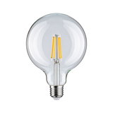 Glasklare LED-Filament-Glühbirne mit E27-Fassung und warmweißem Licht für energiesparende Beleuchtung