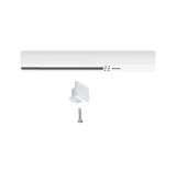 White LED under-cabinet light with bracket and screw for versatile kitchen lighting