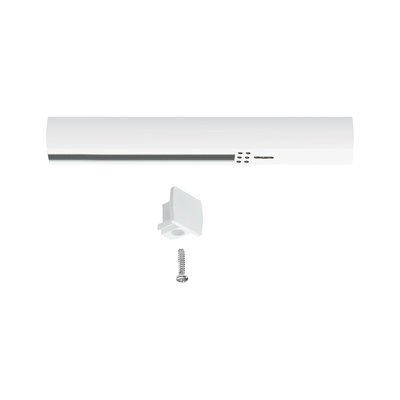 Weißer LED-Leuchtstab aus Kunststoff mit Montageclip und Schraube für flexible Beleuchtungslösungen