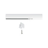 White plastic LED light bar with mounting clip and screw for versatile lighting applications