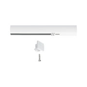 White plastic LED light bar with mounting clip and screw for versatile lighting applications