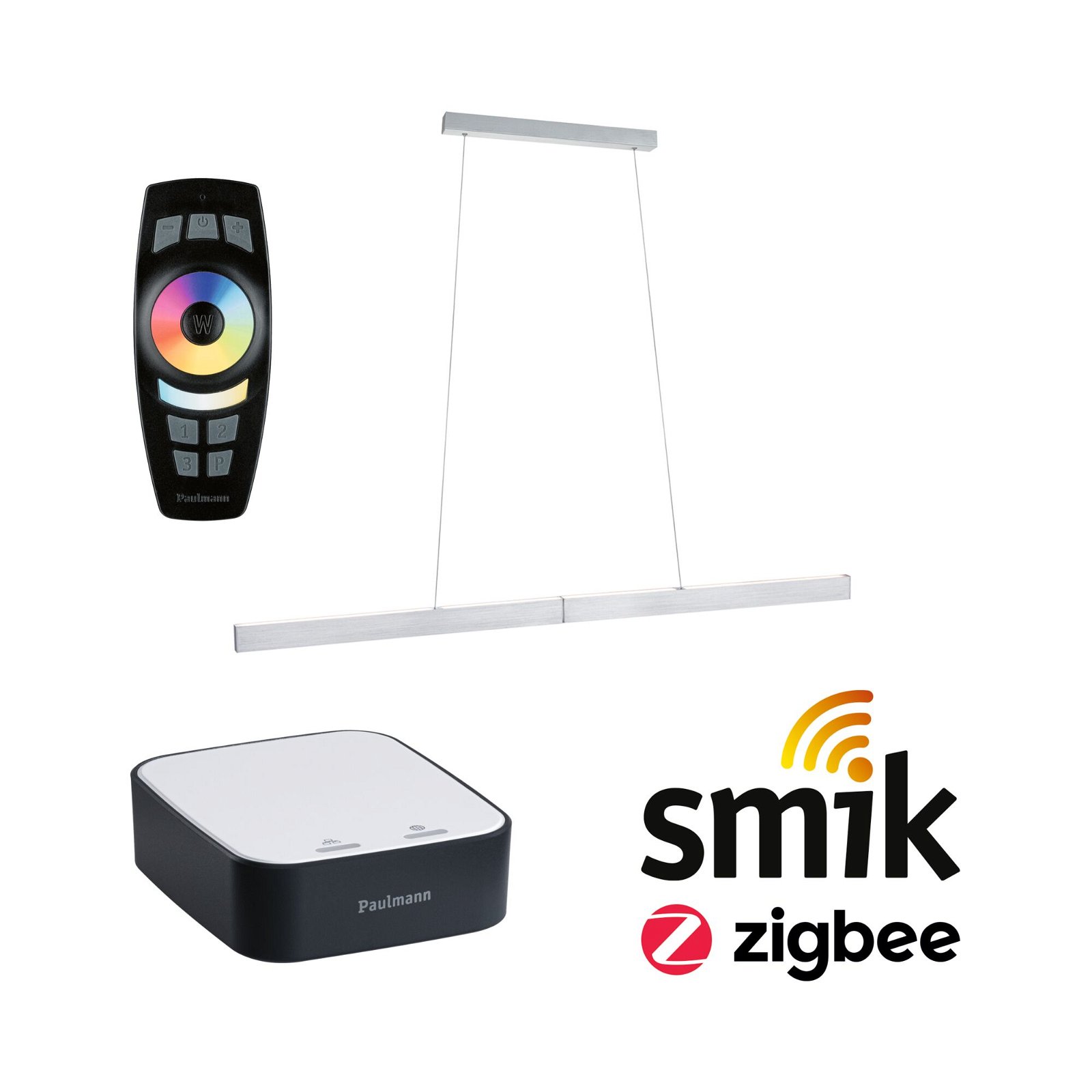 Startsets met prijsvoordeel Zigbee 3.0 Smart Home smik Gateway met afstandsbediening + LED hanglamp Aptare