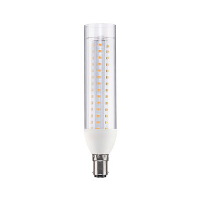 Ampoule LED avec coque plastique transparente et base blanche pour éclairage économique