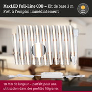 Bande LED MaxLED Full-Line COB 3 m lumière blanc chaud parfaite pour éclairage de profilés fins