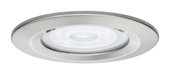 Rundes Einbau-LED-Leuchtmittel aus gebürstetem Edelstahl in Silber für moderne Innenbeleuchtung