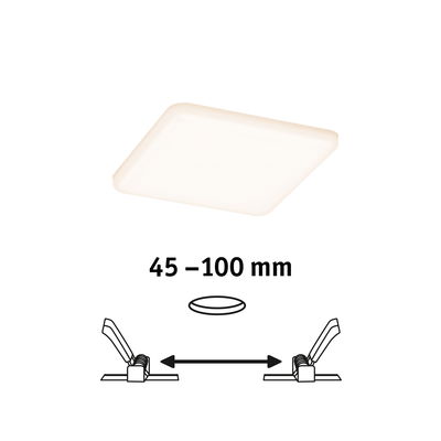 Vierkante witte LED-plafondlamp met verstelbare afstand van 45 tot 100 mm voor moderne verlichting.