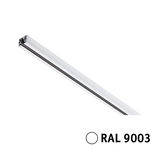 Weißer Aluminium-LED-Schienenstrahler in RAL 9003 für moderne Innenbeleuchtung und flexible Lichtgestaltung